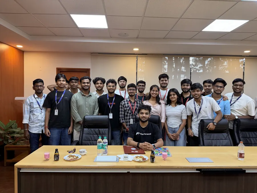 Group photo of the NODE team with Striver